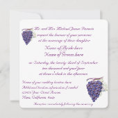 Vineyard Grapes Wedding Invitation Kaart (Voorkant)