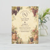 Vineyard Harvest Floral Celebration Kaart (Staand voorkant)