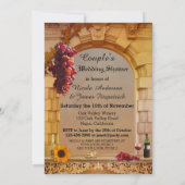Vineyard Herfst Couple's Shower Invitation Kaart (Achterkant)