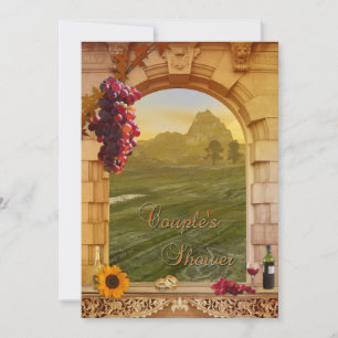 Vineyard Herfst Couple's Shower Invitation Kaart