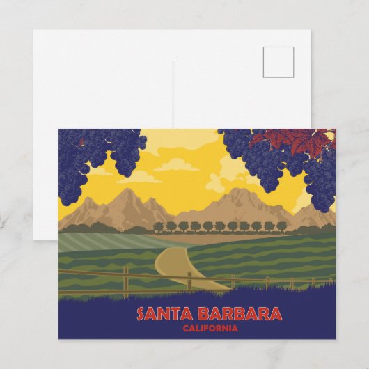 Vineyard in Santa Barbara, Californië Briefkaart (Voorkant / Achterkant)