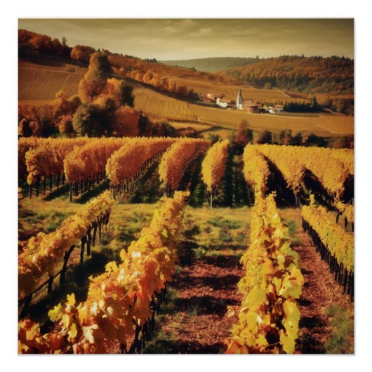 vineyard landscape perfect poster (Voorkant)