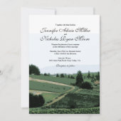 Vineyard Landscape Winery Wedding Invitation Kaart (Voorkant)