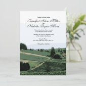 Vineyard Landscape Winery Wedding Invitation Kaart (Staand voorkant)
