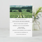 Vineyard Landscape Winery Wedding Invitation Kaart (Staand voorkant)