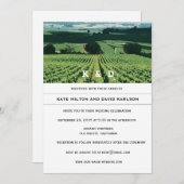Vineyard Landscape Winery Wedding Invitation Kaart (Voorkant / Achterkant)