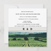 Vineyard Landscape Winery Wedding Invitation Kaart (Voorkant)