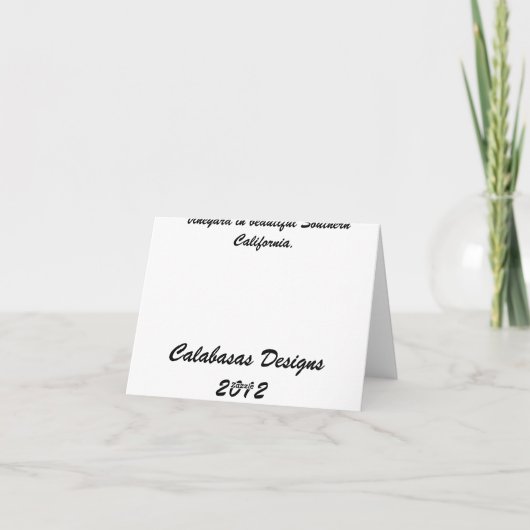 Vineyard Notecard Kaart (Achterkant)