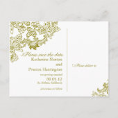  Vineyard Photo Save the Date Briefkaart (Achterkant)