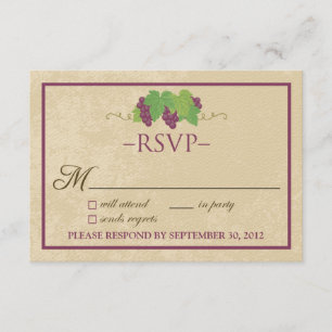 Vineyard RSVP-kaart (Parchyontwerp) RSVP Kaartje