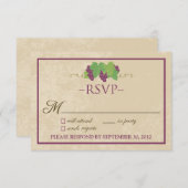 Vineyard RSVP-kaart (Parchyontwerp) RSVP Kaartje (Voorkant / Achterkant)