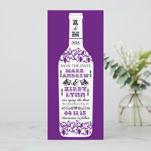 Vineyard Save the Date Wedding Cards (Staand voorkant)