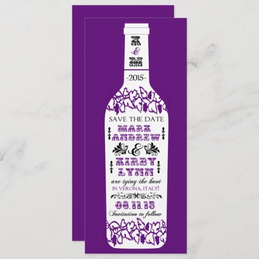 Vineyard Save the Date Wedding Cards (Voorkant / Achterkant)