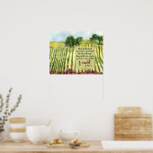 Vineyard Scripture Amos Wine Grapes Watercolor Poster (Keuken)
