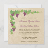 Vineyard Square Wedding Invitation Kaart (Voorkant)