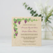 Vineyard Square Wedding Invitation Kaart (Staand voorkant)