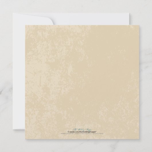 Vineyard Square Wedding Invitation Kaart (Achterkant)