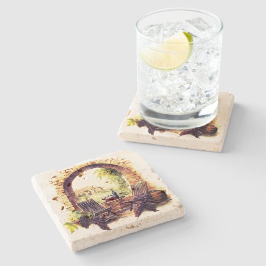 Vineyard Stone Onderzetter (Zijkant)