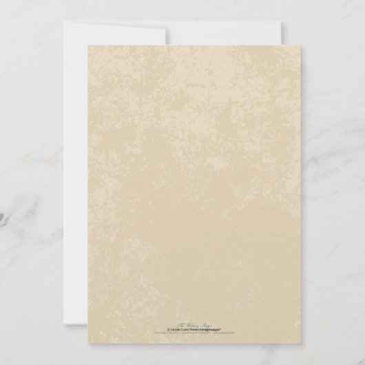 Vineyard Wedding Invitation (Parchment Texture) Kaart (Achterkant)