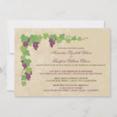 Vineyard Wedding Invitation (Parchment Texture) Kaart (Voorkant)