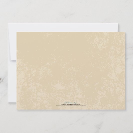 Vineyard Wedding Invitation (Parchment Texture) Kaart (Achterkant)