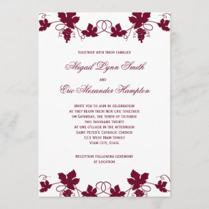 Vineyard Wedding Invitations Kaart