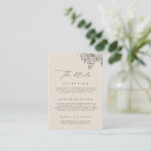 Vineyard Wedding Napa California Winery Details Informatiekaartje (Staand voorkant)