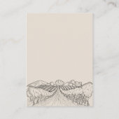 Vineyard Wedding Napa California Winery Details Informatiekaartje (Achterkant)