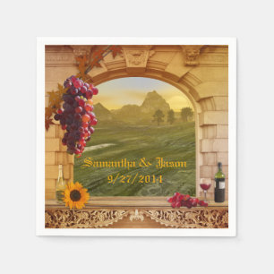 Vineyard Wedding of Thanksgiving Paper Napkins Servetten