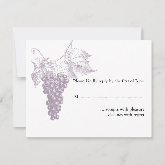 Vineyard Wedding RSVP Kaartje (Voorkant)