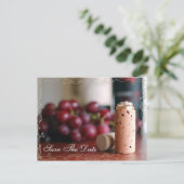 Vineyard Wedding Sla de datum Briefkaarten (Staand voorkant)