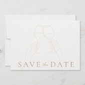 Vineyard Wedding Toast Foto Bewaar de datum Save The Date (Voorkant)