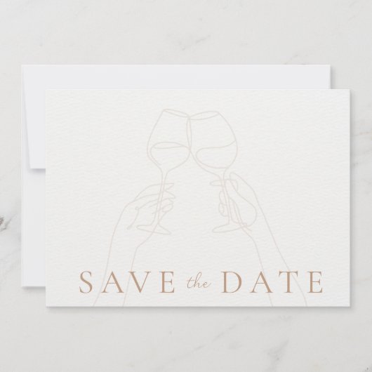 Vineyard Wedding Toast Foto Bewaar de datum Save The Date (Voorkant)