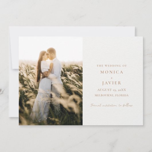 Vineyard Wedding Toast Foto Bewaar de datum Save The Date (Achterkant)