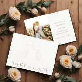 Vineyard Wedding Toast Foto Bewaar de datum Save The Date