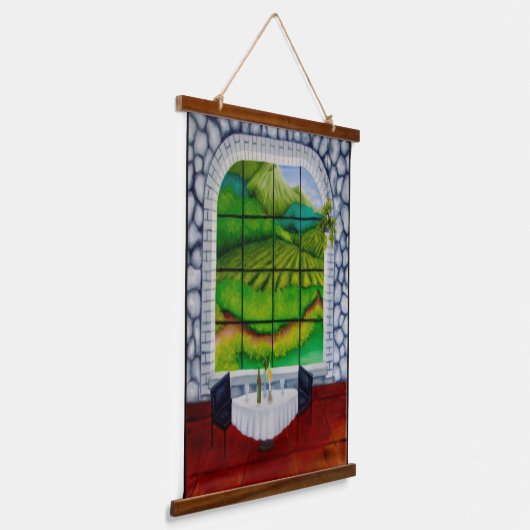 Vineyard Window Hangend Wandkleed (Gebogen)