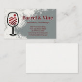 Vineyard Wine Glass Logo Visitekaartje (Voorkant / Achterkant)