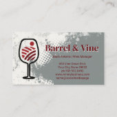Vineyard Wine Glass Logo Visitekaartje (Voorkant)