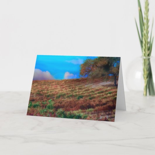 Vineyard/Wine Thank You Card Bedankkaart (Voorkant)