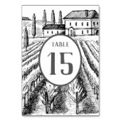 Vineyard Winery Rustic Sketch Wedding Kaart (Voorkant)