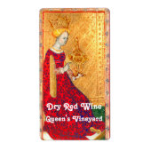 VINEYARDE WIJN VAN DE KONINGEN / ANTIEK RENAISSANC ETIKET (Voorkant)