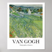 Vineyards in Auvers door Vincent Van Gogh Poster (Voorkant)