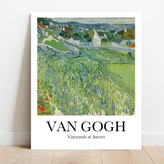 Vineyards in Auvers door Vincent Van Gogh Poster