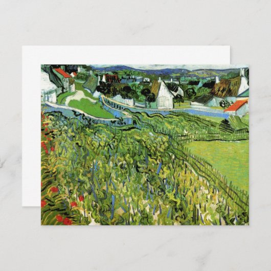 Vineyards met Uitzicht van Auvers van Vincent van  (Voorkant / Achterkant)
