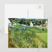 Vineyards met Uitzicht van Auvers van Vincent van  Briefkaart (Voorkant / Achterkant)