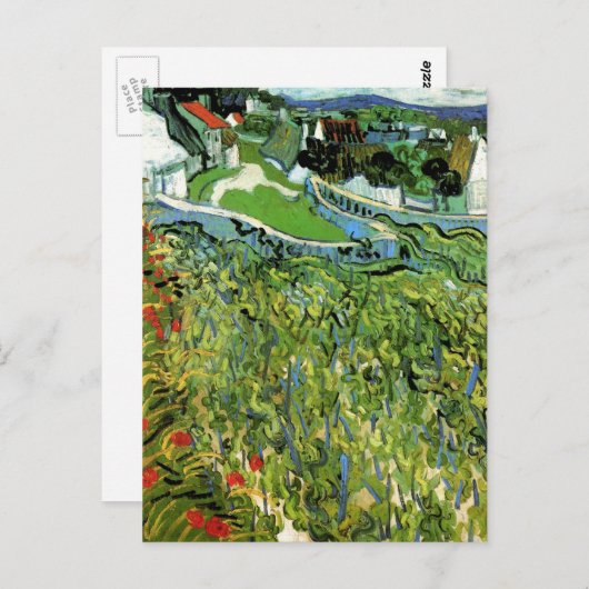 Vineyards met Uitzicht van Auvers van Vincent van  Briefkaart (Voorkant / Achterkant)