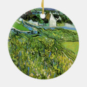 Vineyards met Uitzicht van Auvers van Vincent van  Keramisch Ornament (Achterkant)