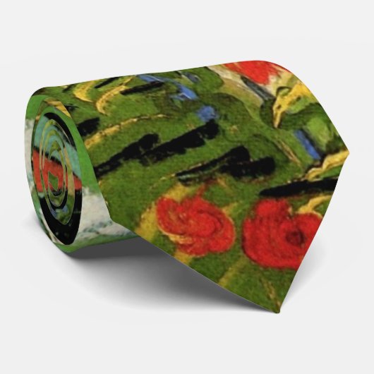 Vineyards met Uitzicht van Auvers van Vincent van Stropdas (Opgerold)