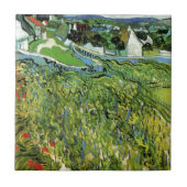 Vineyards met Uitzicht van Auvers van Vincent van  Tegeltje (Voorkant)