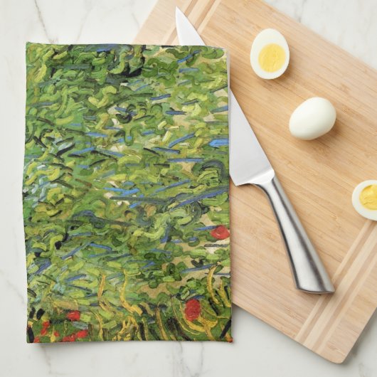 Vineyards met Uitzicht van Auvers van Vincent van  Theedoek (Quarter Fold)